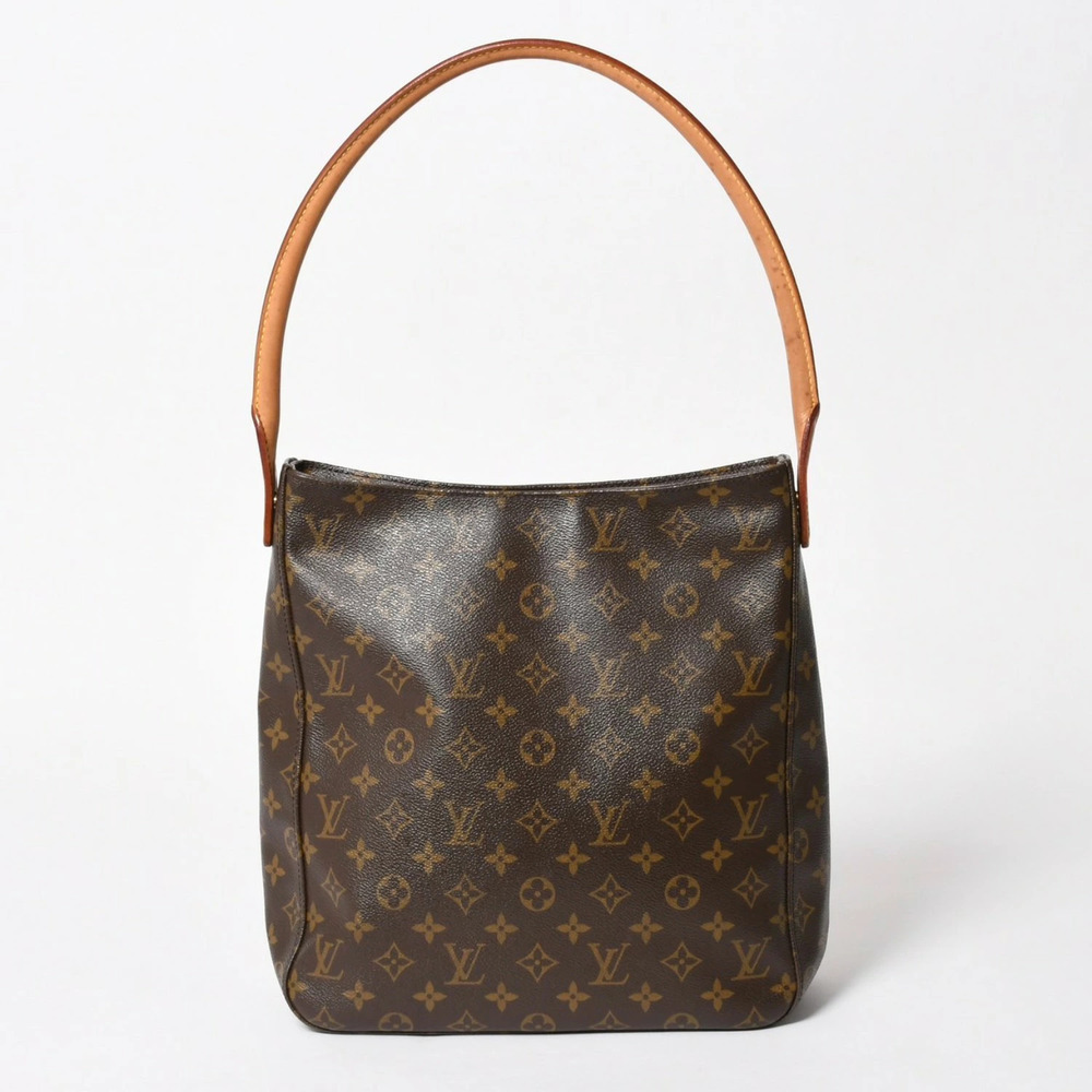 LOUIS VUITTON Looping Hobo Bag Monogram Leather Brown